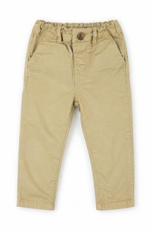Next Boys Beige Chino Trousers 9 Months Elastic Waist Casual