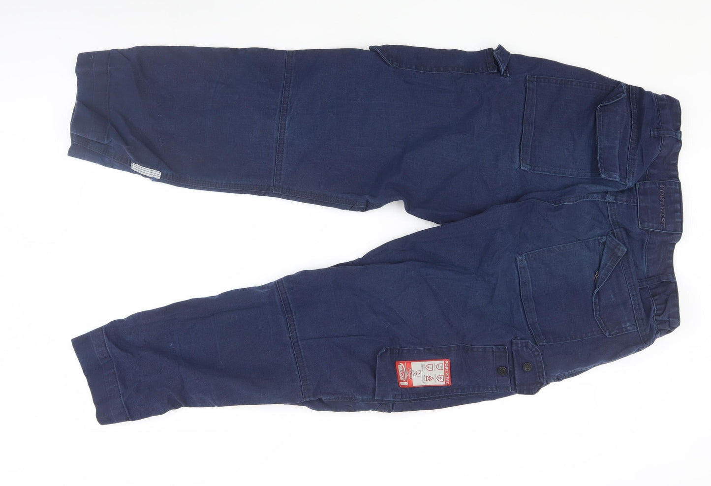 Fortwest Men's Blue Cargo Jeans - Size 34, Medium Wash