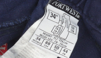 Fortwest Men's Blue Cargo Jeans - Size 34, Medium Wash