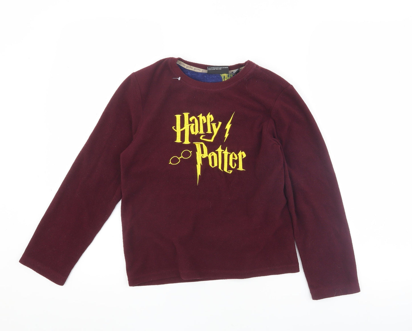 Harry Potter Girls Red Fleece Pyjama Top, Size 10-11, Winter Wear