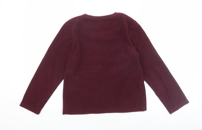 Harry Potter Girls Red Fleece Pyjama Top, Size 10-11, Winter Wear