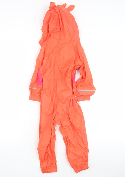 Regatta Unisex Toddler Orange Raincoat Snowsuit 18-24 Months Hooded