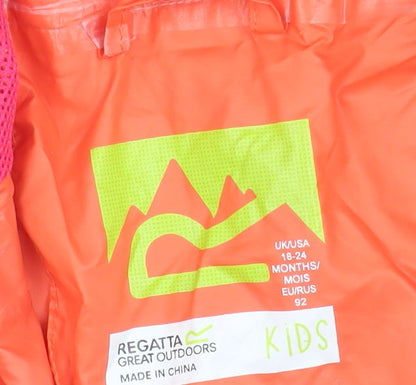 Regatta Unisex Toddler Orange Raincoat Snowsuit 18-24 Months Hooded