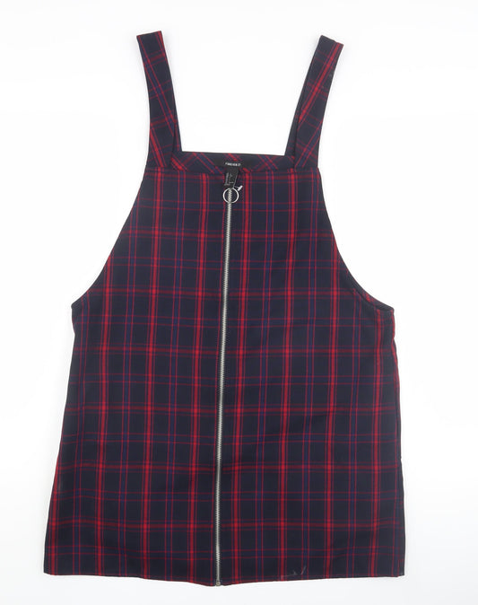 Forever 21 Women's Plaid Pinafore Dress L