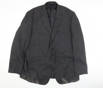 Mens UK Size 44 Dehavilland Regular Black Suit Jacket