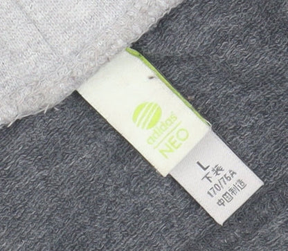 Adidas Unisex Grey Joggers L for Gym & Training