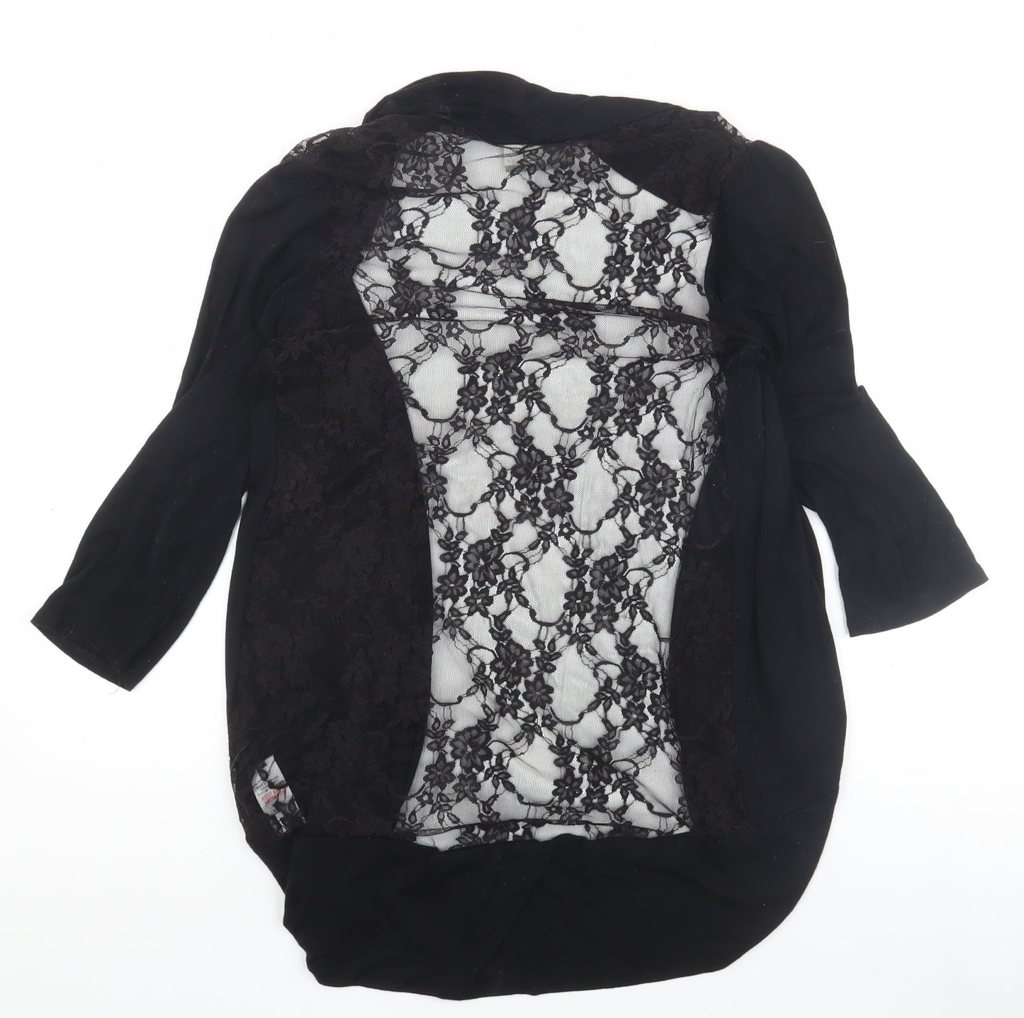 Womens UK Size S Wallis Black Kimono Wrap