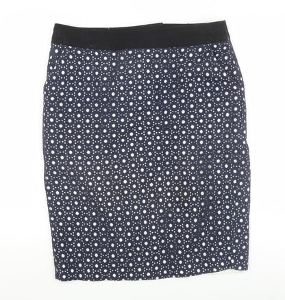 Jasper Conran Women's Blue Geometric Pencil Skirt Size 14