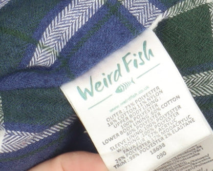 Womens UK Size 8 Weird Fish Blue Puffer Jacket