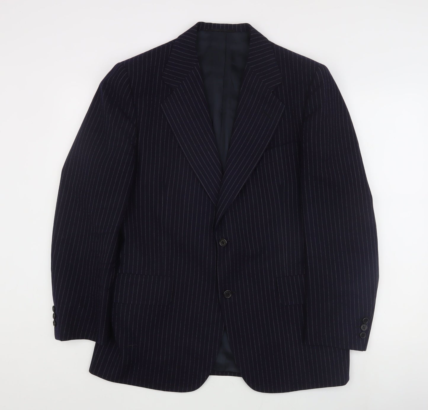 Austin Reed Men's Blue Striped Blazer, 42 Short, Wool, Excellent