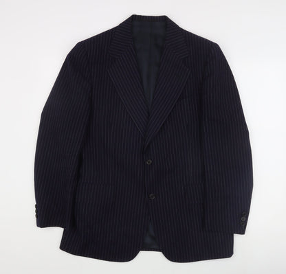 Austin Reed Men's Blue Striped Blazer, 42 Short, Wool, Excellent