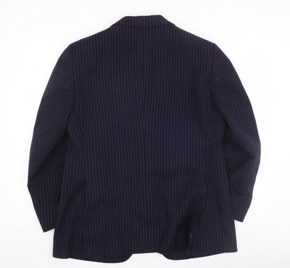 Austin Reed Men's Blue Striped Blazer, 42 Short, Wool, Excellent