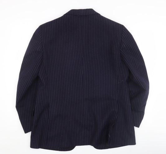 Austin Reed Men's Blue Striped Blazer, 42 Short, Wool, Excellent