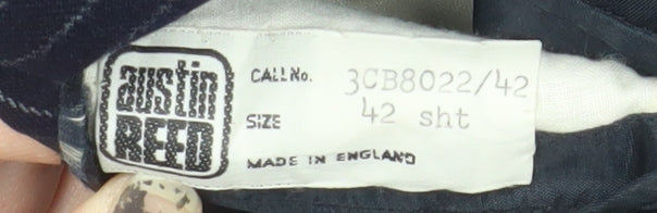 Austin Reed Men's Blue Striped Blazer, 42 Short, Wool, Excellent