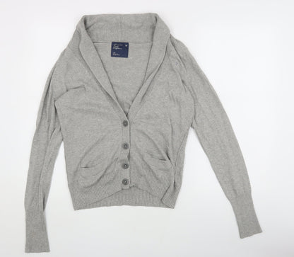 Womens UK Size L American Eagle Outfitters Grey Cardigan Jumper