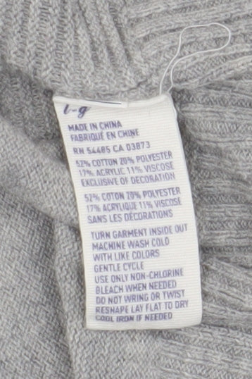 Womens UK Size L American Eagle Outfitters Grey Cardigan Jumper