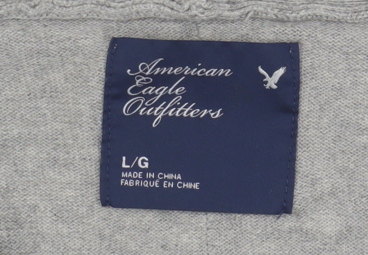 Womens UK Size L American Eagle Outfitters Grey Cardigan Jumper
