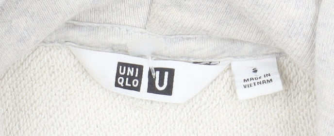 Mens UK Size S Uniqlo Grey Pullover Hoodie