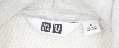 Mens UK Size S Uniqlo Grey Pullover Hoodie