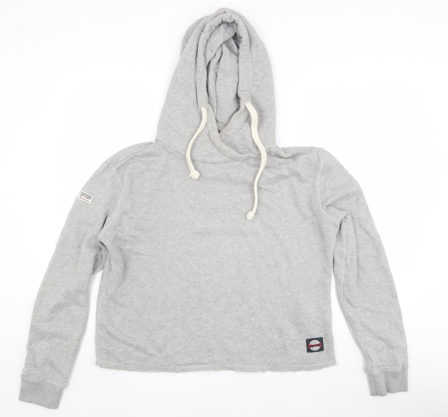 Unisex Adults UK Size S Superdry Grey Pullover Hoodie
