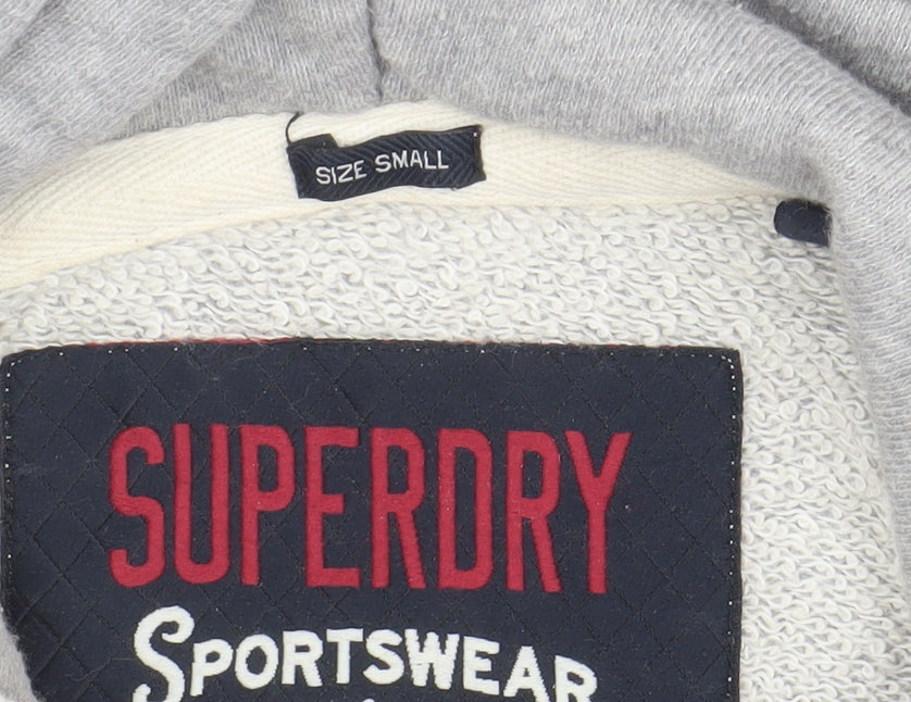 Unisex Adults UK Size S Superdry Grey Pullover Hoodie