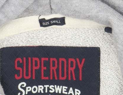 Unisex Adults UK Size S Superdry Grey Pullover Hoodie
