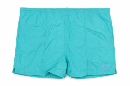 Front view of Reebok Men's Blue XL Swim Shorts with Mesh Lining