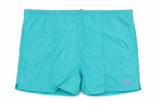 Front view of Reebok Men's Blue XL Swim Shorts with Mesh Lining