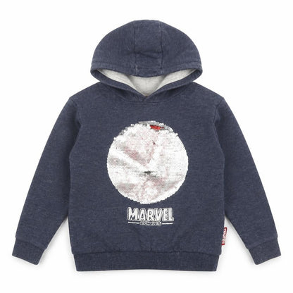 Marvel Boys Blue Sequin Hoodie Size 5/6