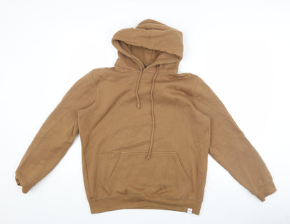 Unisex Adults UK Size S Pull&Bear Brown Pullover Hoodie