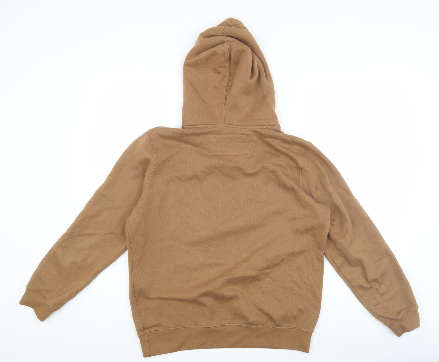 Unisex Adults UK Size S Pull&Bear Brown Pullover Hoodie
