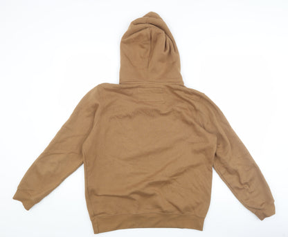 Unisex Adults UK Size S Pull&Bear Brown Pullover Hoodie