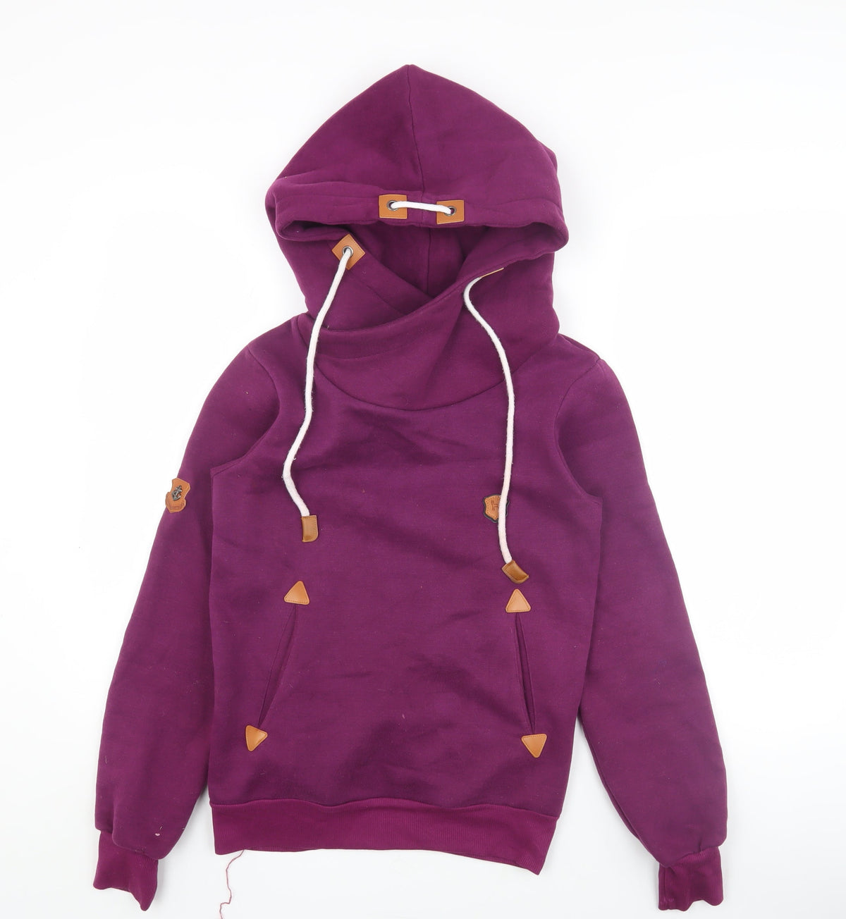 Women's Purple Pullover Hoodie, Size C, Logo Accents