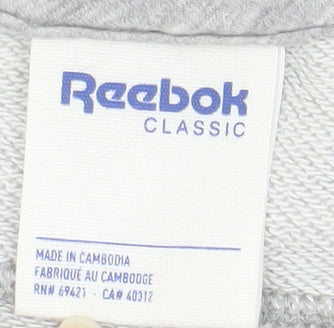 Mens UK Size M Reebok Grey Pullover Sweatshirt