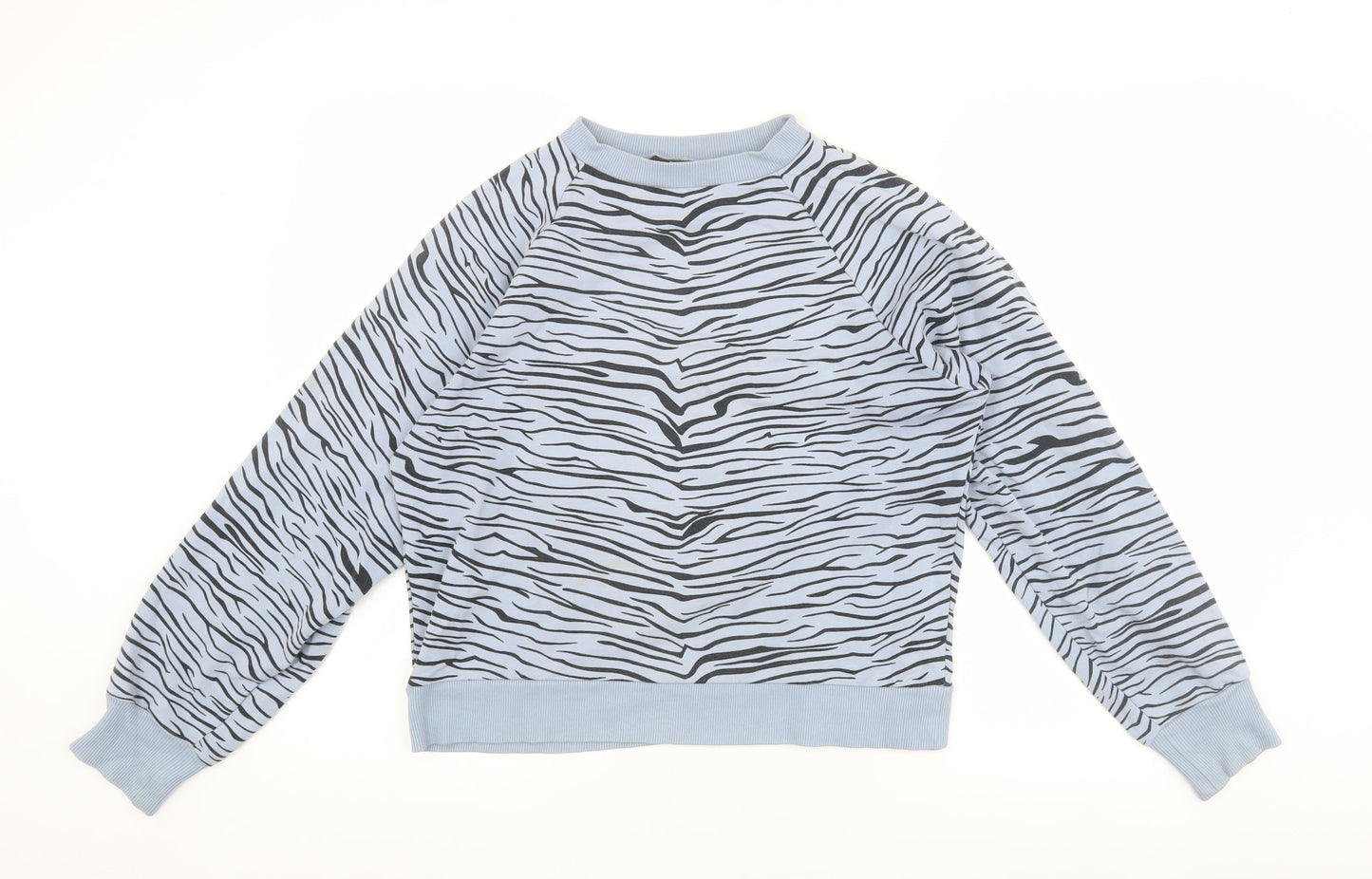 Fox & Taylor Women's Blue Animal Print Pullover Sweatshirt