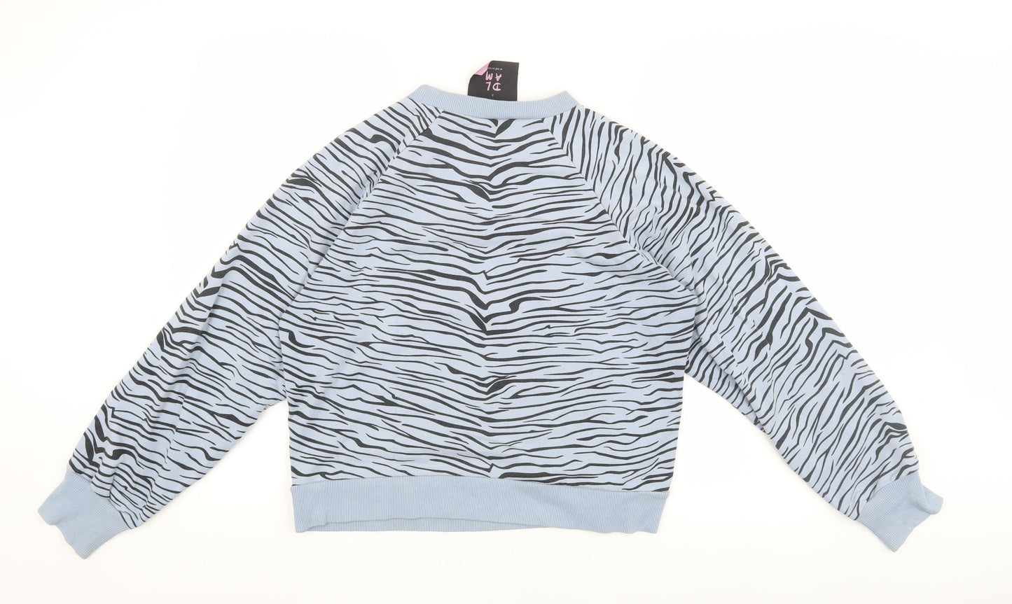 Fox & Taylor Women's Blue Animal Print Pullover Sweatshirt