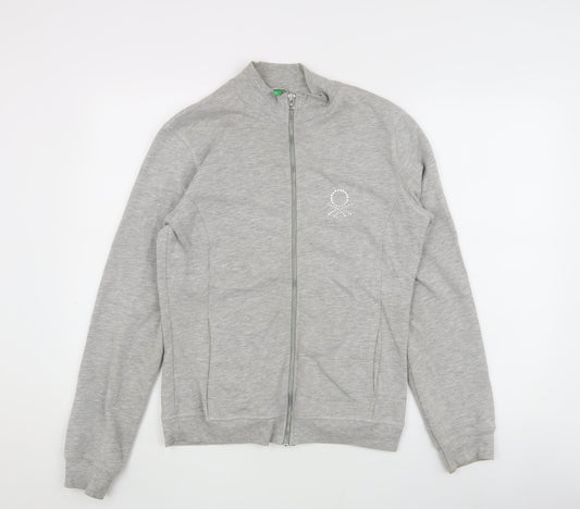 Additional front view of United Colors of Benetton Women's Grey Track Jacket M