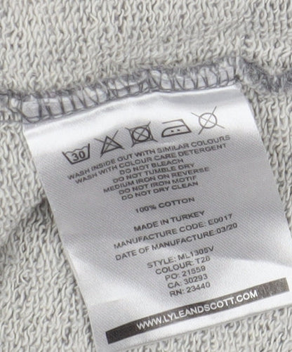 Mens UK Size L Lyle & Scott Grey Pullover Sweatshirt