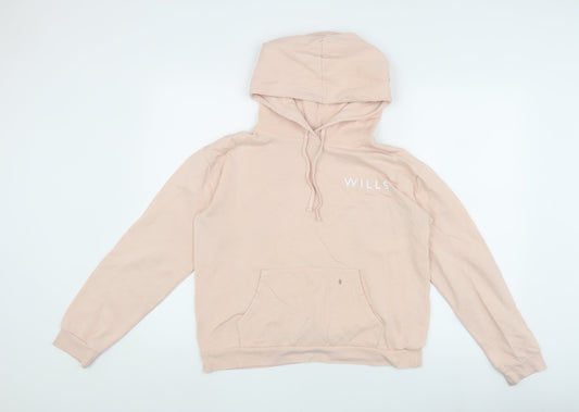 Womens UK Size 10 Jack Wills Pink Pullover Hoodie