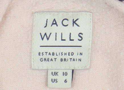 Womens UK Size 10 Jack Wills Pink Pullover Hoodie