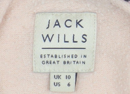 Womens UK Size 10 Jack Wills Pink Pullover Hoodie