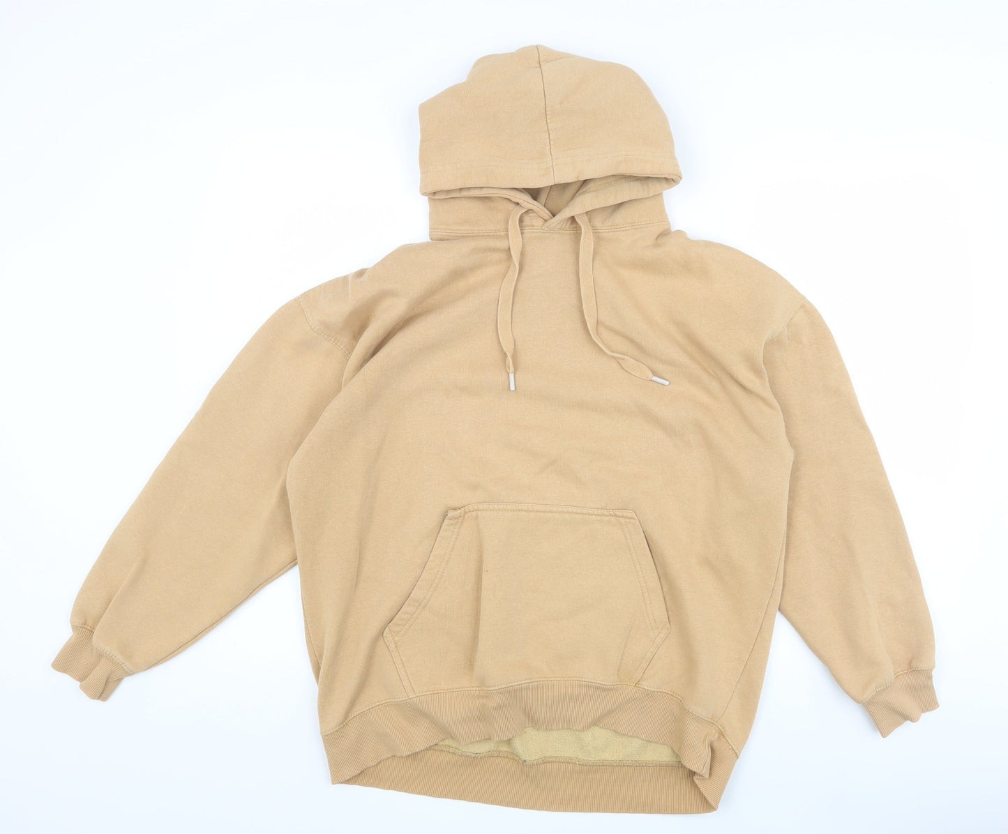Mens UK Size S Pull & Bear Beige Pullover Hoodie