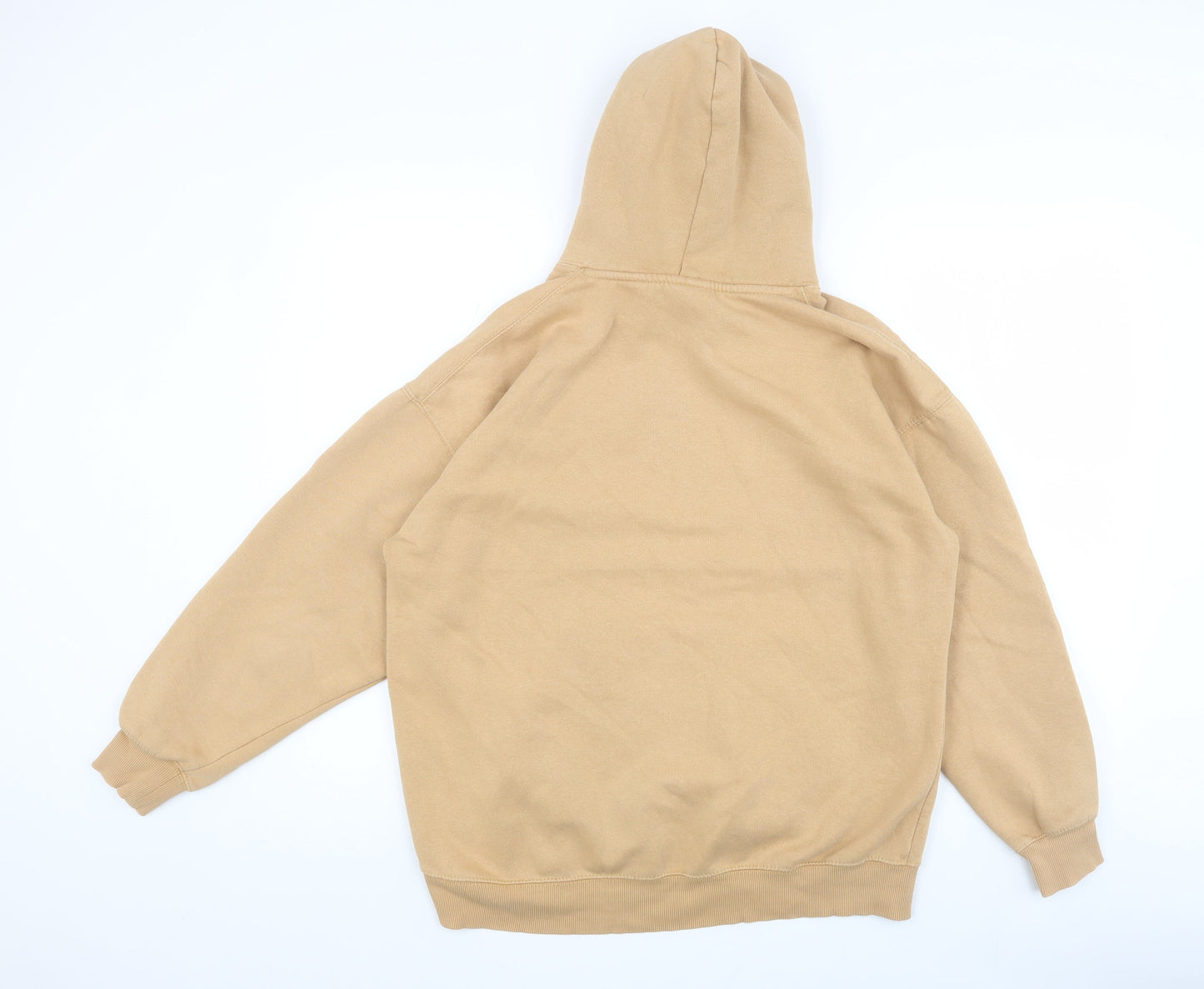 Mens UK Size S Pull & Bear Beige Pullover Hoodie