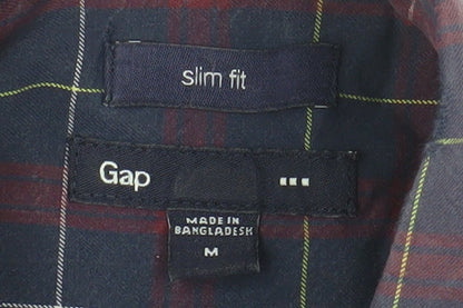 Gap Men's Multicoloured Slim Fit Check Shirt M