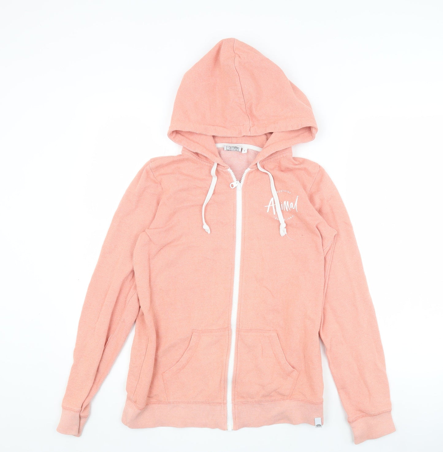 Animal Women's Pink Full Zip Hooded Hoodie Size 10