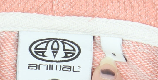 Animal Women's Pink Full Zip Hooded Hoodie Size 10