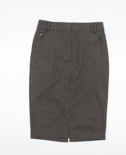 Marks and Spencer Women's Brown Pencil Skirt - Size 10