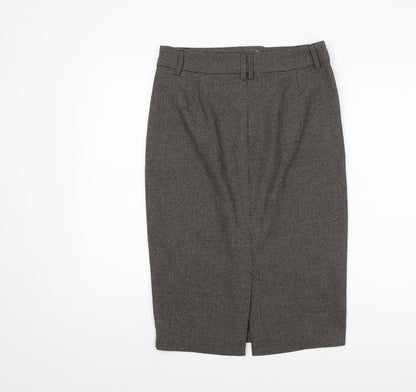 Marks and Spencer Women's Brown Pencil Skirt - Size 10
