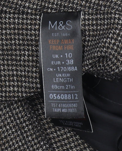 Marks and Spencer Women's Brown Pencil Skirt - Size 10