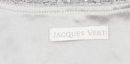 Jacques Vert Women's Grey Lace Sequin Wrap Blouse, Size 10